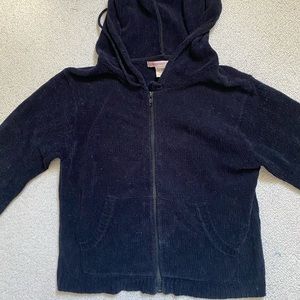 Navy Blue/black zip up sweater